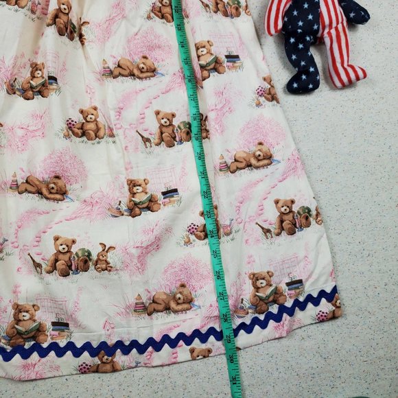 Homemade Bear Print Tie Strap Pillowcase Dress kids 6 - Picture 5 of 6